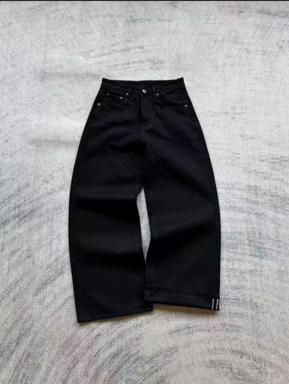 Fyredwrld Jet black selvedge denim jeans